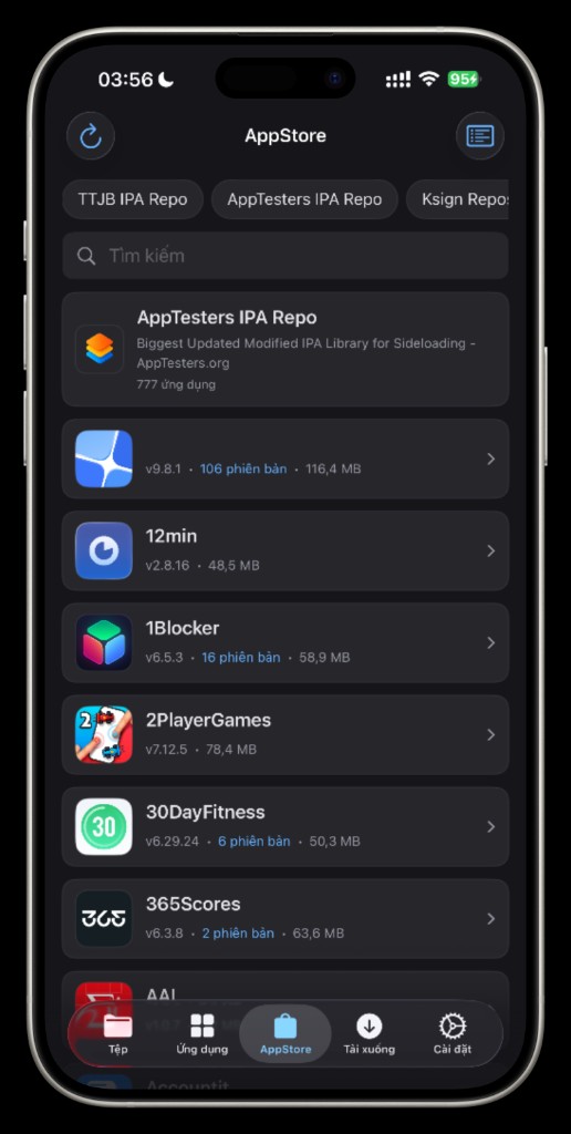 Integrated App Store interface in the PSign app